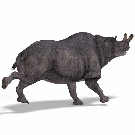 Brontotherium DAZ 04A_0001.jpg - Dinosaur Brontotherium With Clipping Path over white
